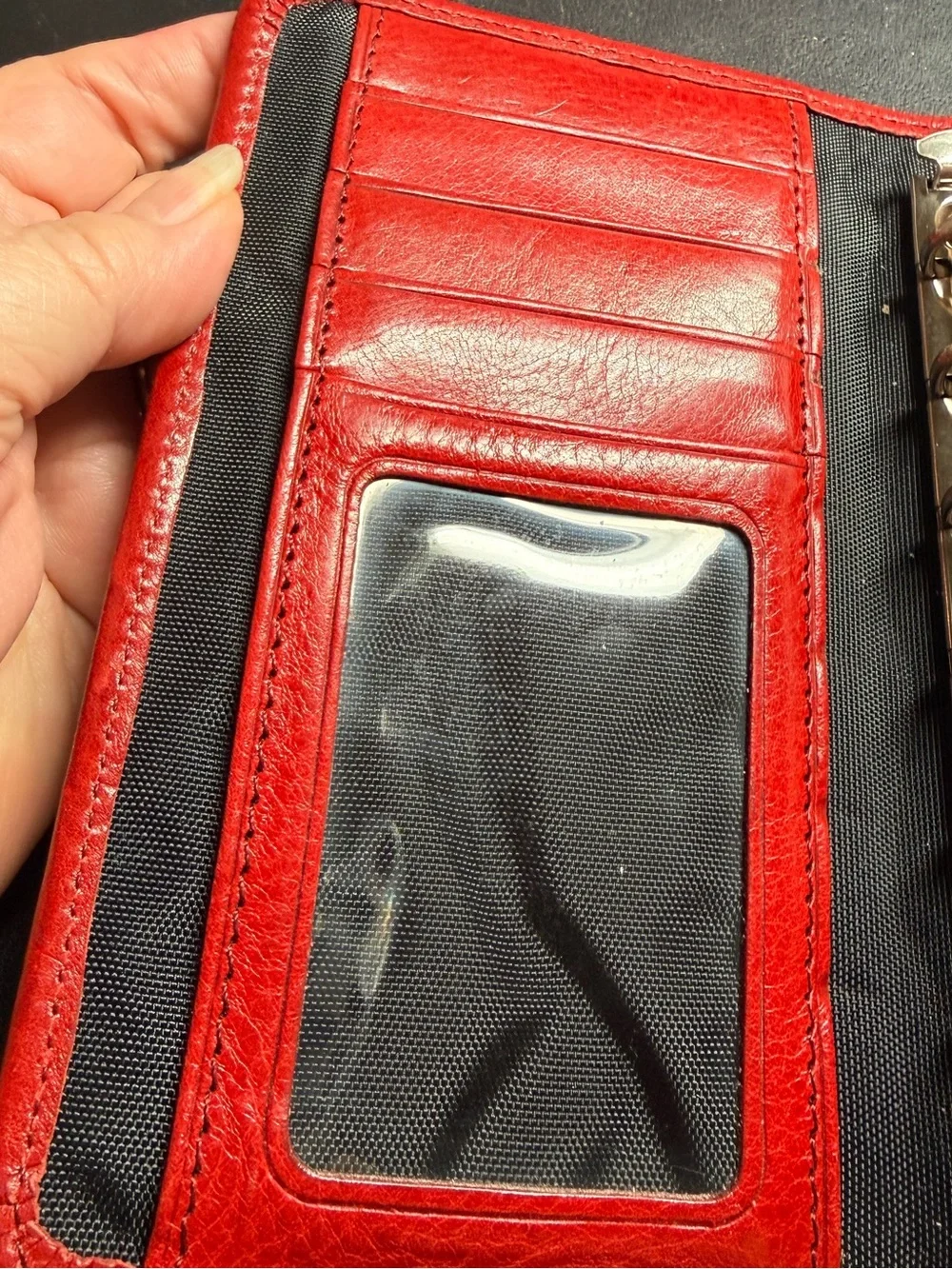 Vintage BRIGHTON Personal Organizer Planner Ravishing Red Leather 6 5/8”x 4 1/4